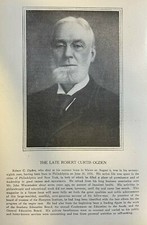 1913 Vintage Magazine Illustration Businessman Robert Curtis Ogden