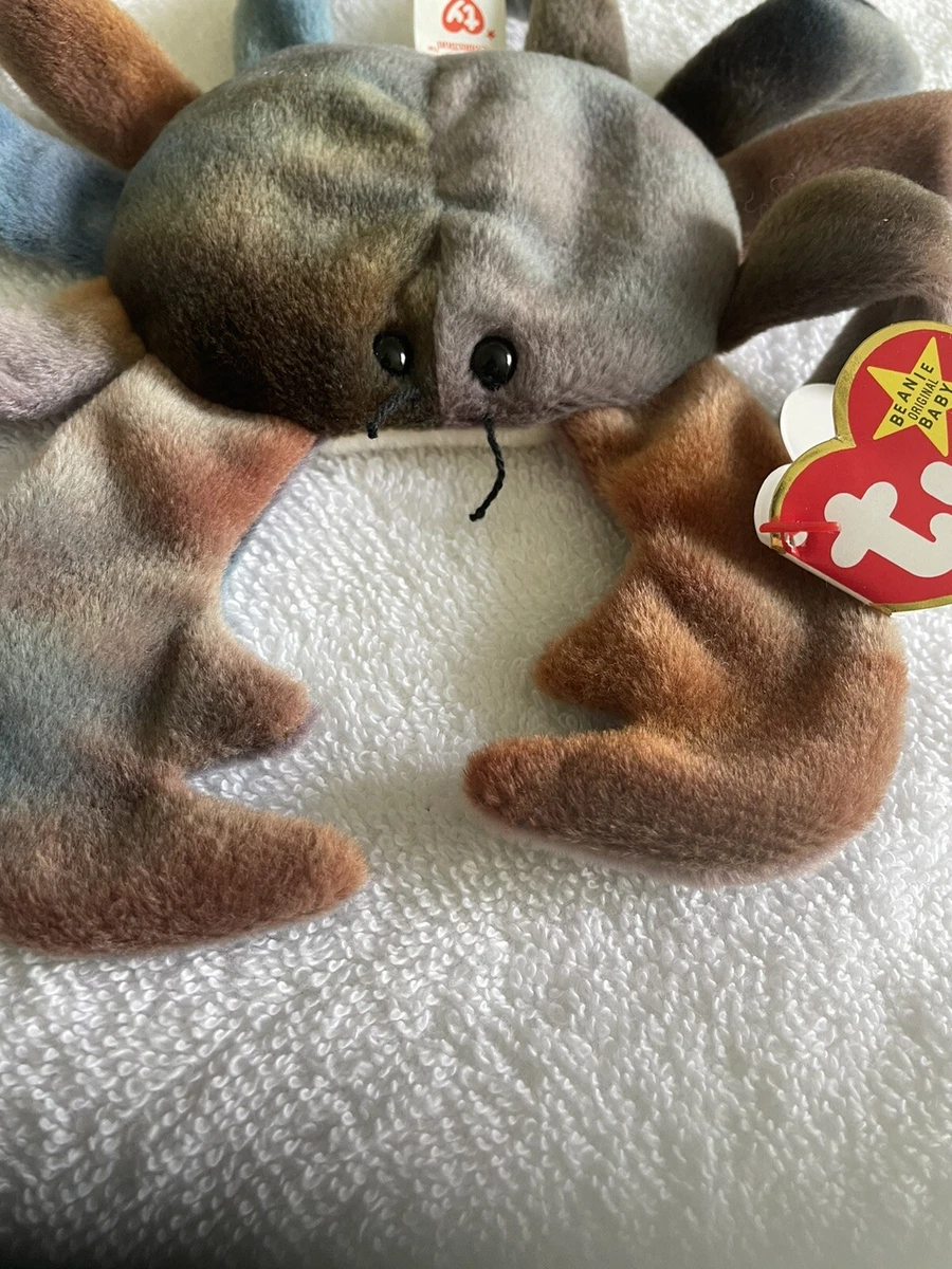 RARE CLAUDE the CRAB TY Beanie Baby with errors 1996 Original With