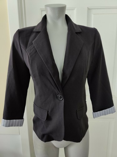Wearever Black Jacket Blazer 3/4 Sleeve 