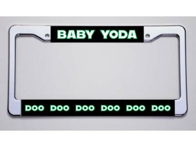 WHAT WOULD YODA DO Star Wars Jedi Master Black License Plate Frame NEW