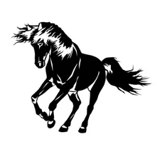 Horse Stallion Galloping #2, 4-21" Outdoor Die Cut Vinyl Decal Sticker