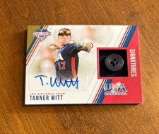 Tanner Witt 2018 USA Baseball Game Button Patch Auto #66 New York Mets Texas /8