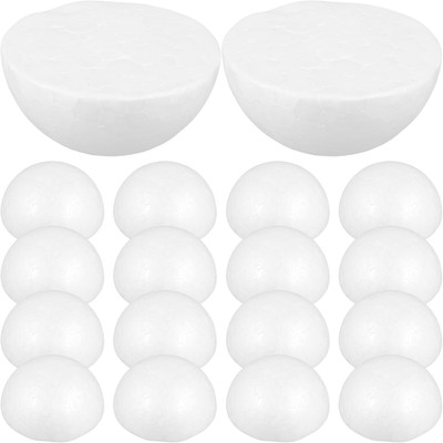 Half Foam Balls: 30Pcs 3 Inch Half round Polystyrene Foam Ball for Home and Scho
