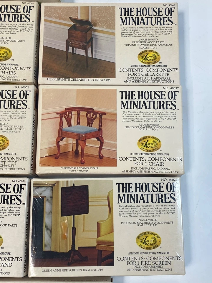 Lot of 12 House of Minitures Dollhouse Furinture Kits X-ACTO New and Used - Image 4 of 4