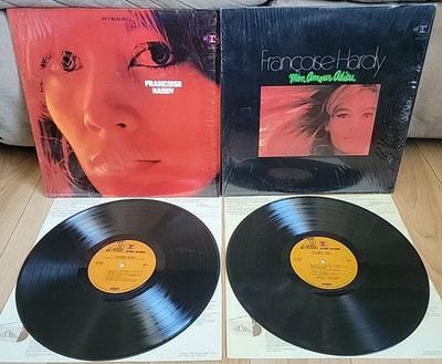 FRANCOISE HARDY Mon Amour Adieu 1972 & Self Title 1972 LP Record Shrink Lot of 2