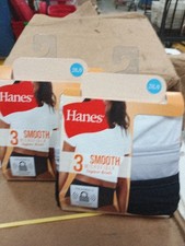 2 Pack, 6 Total, 2XL/9 Hanes Womens Smooth Microfiber Tagless Briefs ,  213