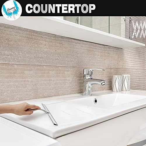 Shower Squeegee Stainless Steel 10-Inch