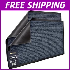 Welcome Floor Mats 2-Pack - Indoor Outdoor Doormat Set