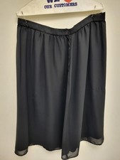 John's Girl Collectables Skirt Womens 30 Black Chiffon Lined A-Line Side Zip