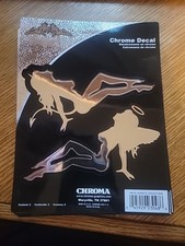 Chroma Auto Art Classic Emblemz - Chrome Angel Devil Ladies Emblem Sticker Decal