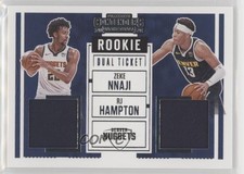 2020-21 Panini Contenders Rookie Ticket Dual Swatches RJ Hampton Zeke Nnaji 18t1