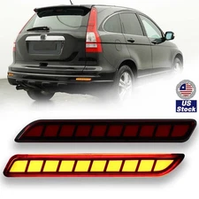 LED Rear Reflector Lamp Brake Light w/Turn Red Lens For Honda CRV CR-V 2010-2011