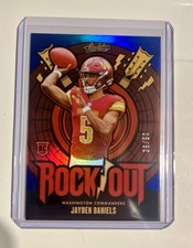 🔥 2024 Panini Absolute - Jayden Daniels RC- Rock Out-Blue Spectrum-sp/50-NFL🔥