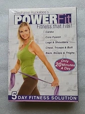 Stephanie Huckabee's PowerFit Total Body 5 DVD Resistance Band Workout - Sealed 