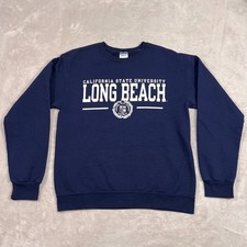 California State University Long Beach Crewneck Mens Small Navy Blue Fleece