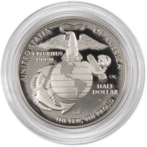 Marine Corps 250th Anniversary Half Dollar 2025 S Proof Clad OGP COA - Picture 3 of 5