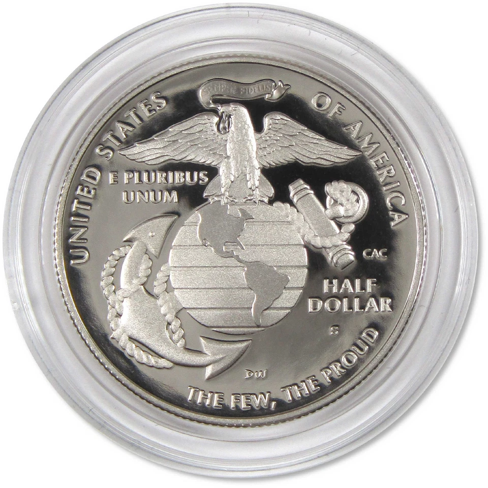 Marine Corps 250th Anniversary Half Dollar 2025 S Proof Clad OGP COA - Image 3 of 4