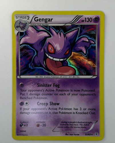 Pokemon Gengar 35/83 Generations 20th Anniversary Holo Rare 35/83