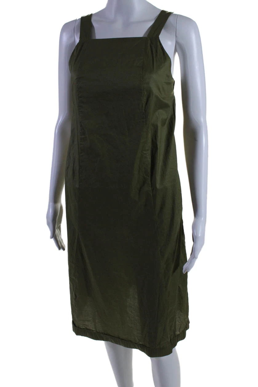 Abito donna Kate Spade Saturday senza maniche scollo quadrato verde taglia XS