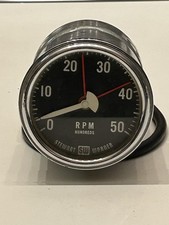 Vtg Stewart Warner 5000 Rpm 5k Big Block Logo Tachometer Ford Flathead Hot Rod Vtg Stewart Warner 5000 Rpm 5k Big Block Logo Tachometer Ford Flathead Hot Rod