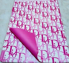 Exquisite Luxury Wrapping Paper In PINK 5 Sheets & 5 Yds Matching Ribbon Set