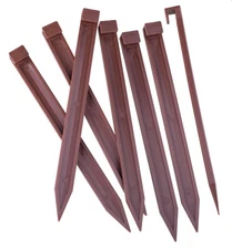 12 Pcs 10" Landscape Edging Spikes Garden Stakes Anchoring for Paver & Weed Barr