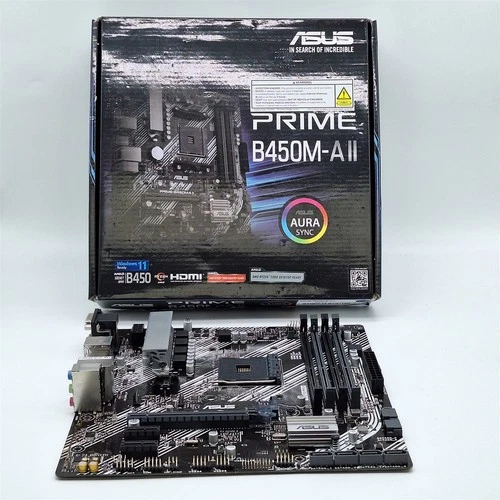 ASUS Prime B450M-A II AMD AM4 Micro ATX Motherboard (128GB DDR4) -NOT WORKING-
