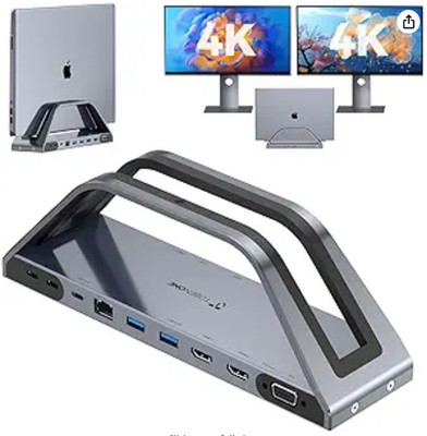 TobenONE 14-in-1 MacBook Pro/Air Docking Station Dual 4K Monitor