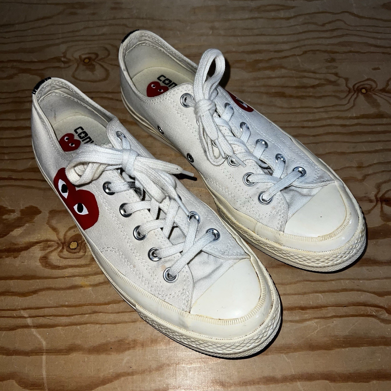 COMME DES GARCONS PLAY x CONVERSE CHUCK 70 LOW MILK 150207C SHOES CDG SIZE 6 thumbnail 8