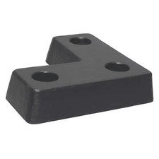 Dock Bumper, 18X4x18 In., Rubber,  2Myr3