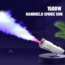 PAIDUN 1500W RGB Handheld Smoke Fog Effect Gun Cannon Blaster Disco DJ Club Bar