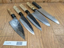 Japanese Chef's Kitchen Knife Set 5 Piece DEBA SANTOKU from Japan LL270