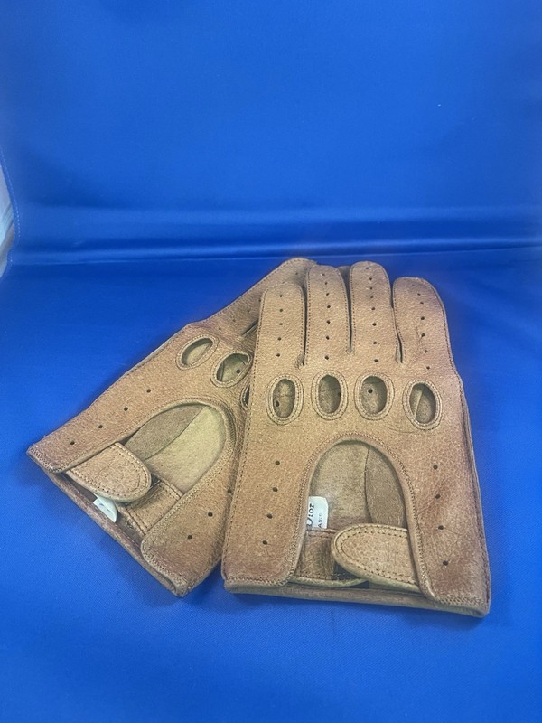 Vintage Christian Dior Driving Gloves 1970s Pigskin Leather Size XL Unworn