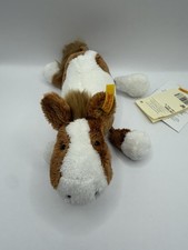 Steiff Lizzy Pony Plush Teddy Brown White Floppy w/ Tags Vintage Mint Story Book