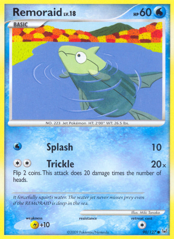 Remoraid 90/127 Common Platinum Pokemon Moderately Played