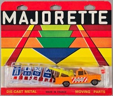 Vintage Majorette 351 Dodge D Pickup Tow Truck W Traffic Signs Rare Card Vintage Majorette 351 Dodge D Pickup Tow Truck W Traffic Signs Rare Card