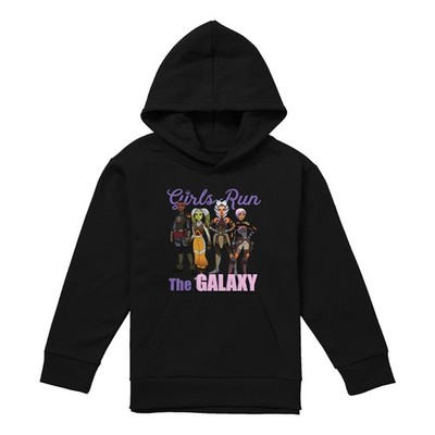 Star Wars Ahsoka Galaxy Mädchen Ketsu Sabine Hera Kinder Hoodie, schwarz, 5-13 Jahre