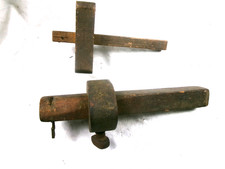 PAIR OF ANTIQUE COOPER'S MARKING GAUGES - ONE IS A SLITTER GAUGE