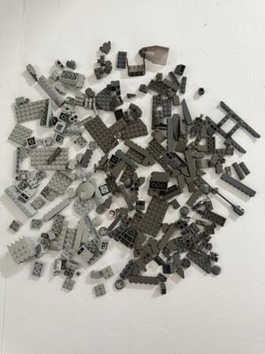 LEGO Gray Parts Lot Plates Bricks Slopes Dish Panel Pieces MOC Builder Lot