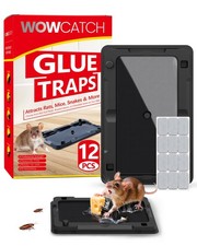 Wowcatch Sticky Mouse Traps Indoor for Home - 12 Pack Glue Traps for Roaches,...