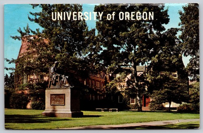 #ad Vintage University of Oregon Susan Campbell Hall Ivy Covered Postcard AA14 $6.97