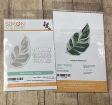 Simon Says Stamp White Fusion Stencil  Set and Matching Die Set
