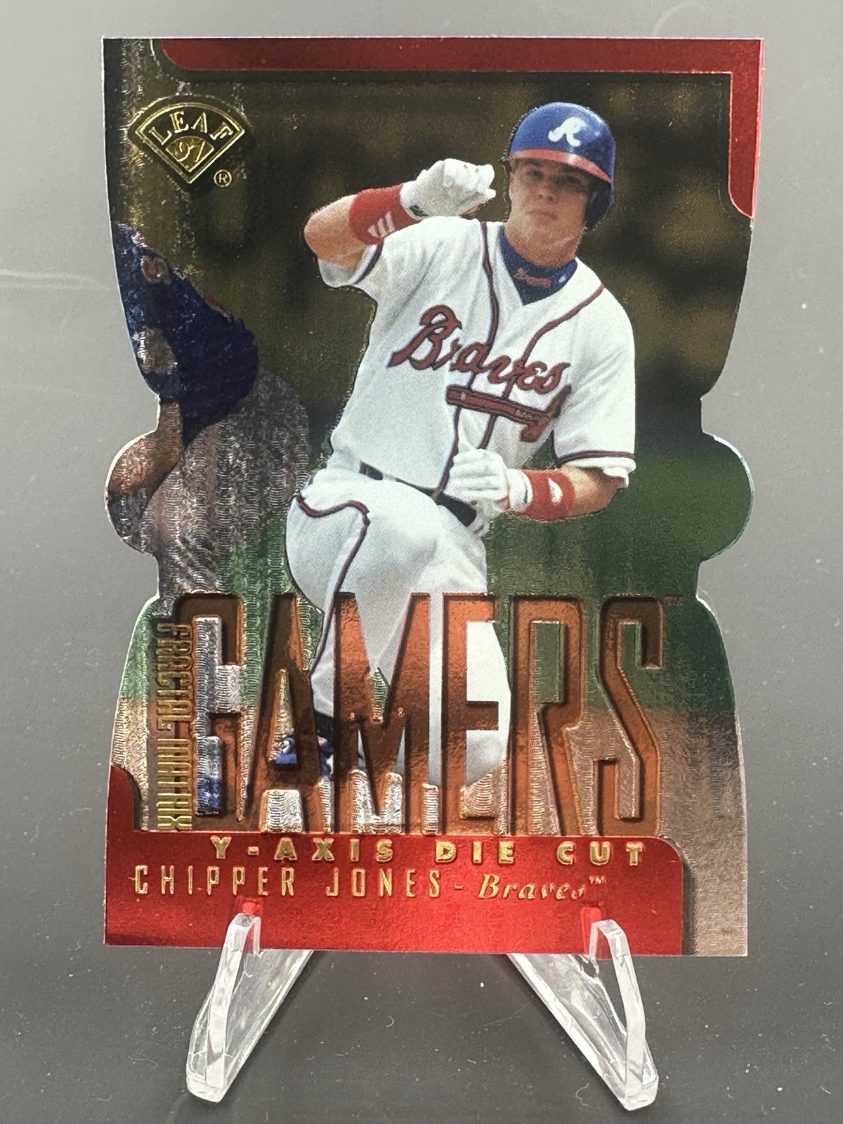 1997 Leaf - Chipper Jones #374 Die-Cut Fractal Matrix