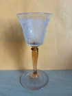 Antique Steuben Engraved & Cut Van Dyke Cocktail Glass Perfect Condition