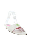 Lilly Pulitzer Womens Kitten Heel Single Strap Palm Tree Slide Sandals White 7B — photo 1