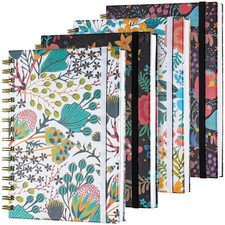 4 Pack A5 Spiral Notebooks, Lined Journals for School Office, 160 Pages Each