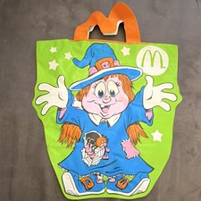 McDonald's McDonaldland Witch Halloween Bag 1990 Trick-or-Treat Green Orange