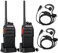 Retevis H777S Two-Way Radios – 2 Pack with Earpieces – NEW