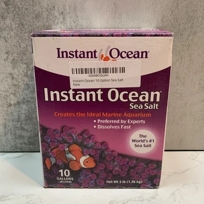 Instant Ocean 10 Gallon 38 Liters Sea Salt 3lbs Sealed