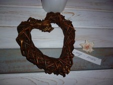 1 WEiden-Kranz kleine Herzform- ganzjährige Tür/ Wand Landhaus-Dekoration (2)